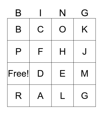 Phonics Bingo! Bingo Card