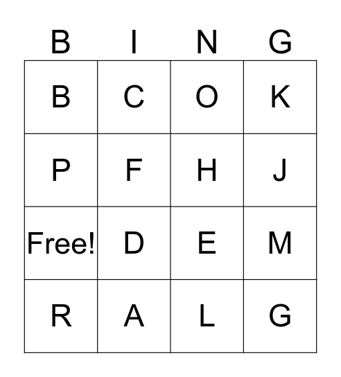 Phonics Bingo! Bingo Card