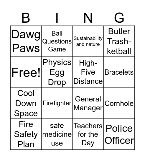 College Mentors Bingo! Bingo Card