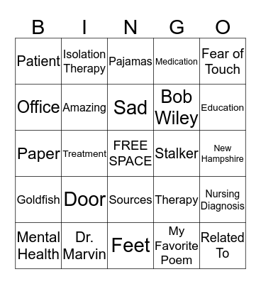 What About Panic Disorder? Bingo Card