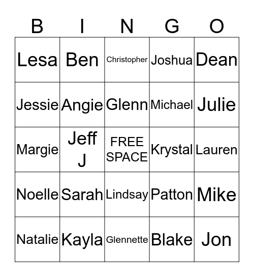 Supply Chain Bingo Card