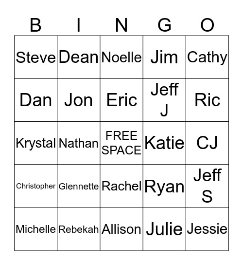 Supply Chain Bingo Card