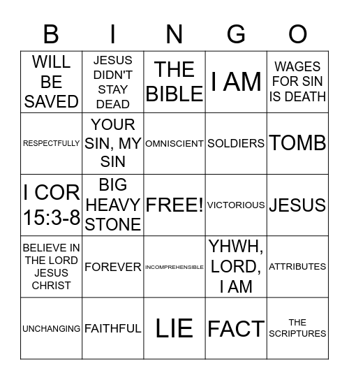 BIBLE CLUB REVIEW Bingo Card