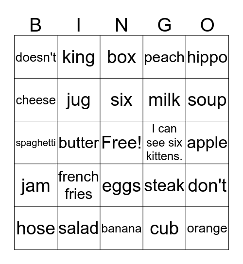 Unit 3  Bingo Card