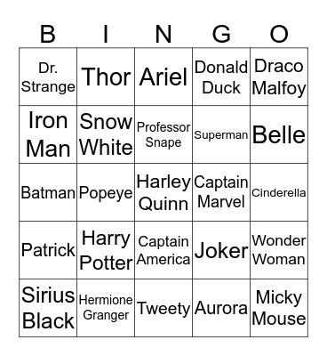 Chér Bingo Card