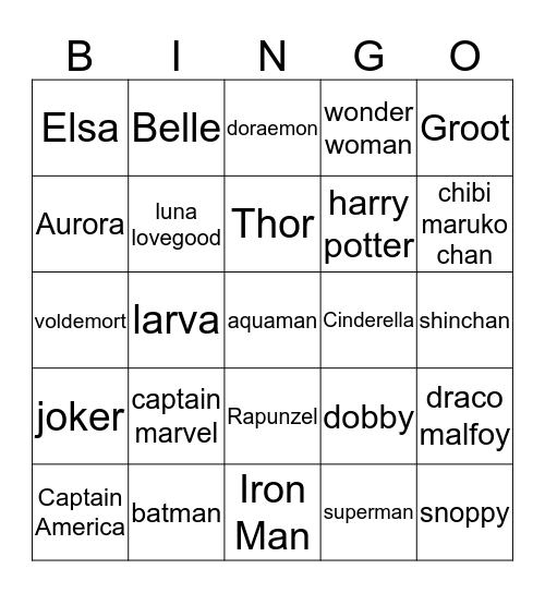 JISOO Bingo Card