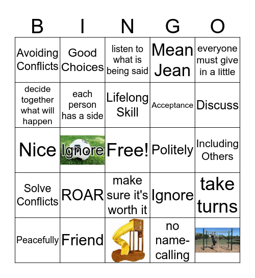 Recess: It's All Good! Bingo Card