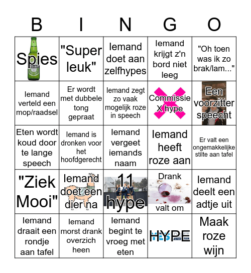 Wisseldiner Bingo Card
