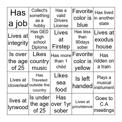 Introduction Bingo/Remerge  Bingo Card