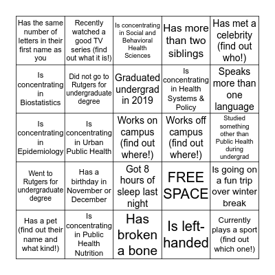 Bingo Card