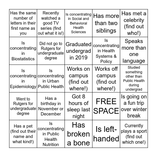 Bingo Card