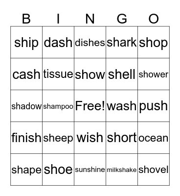 /sh/ Bingo Card