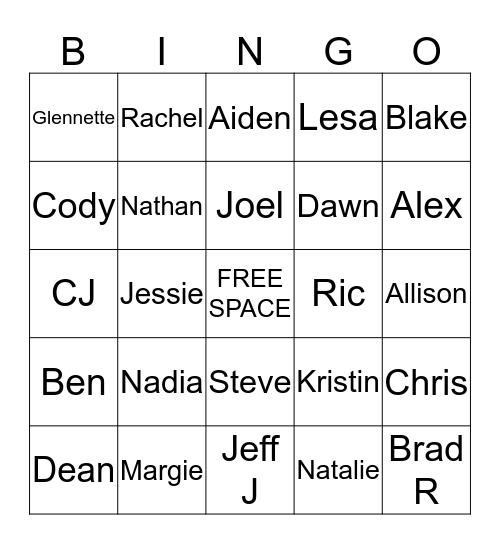 Supply Chain Bingo Card