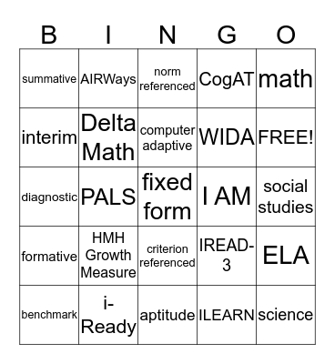 Keeping Up With the Kassessments Bingo Card