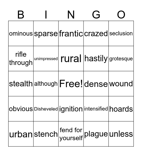 Run Series Bingo Card