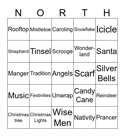 Holiday Bingo Card