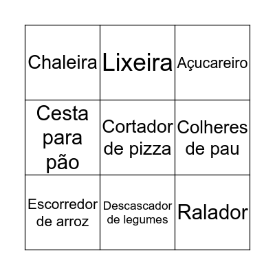 Chá da Fernada Bingo Card