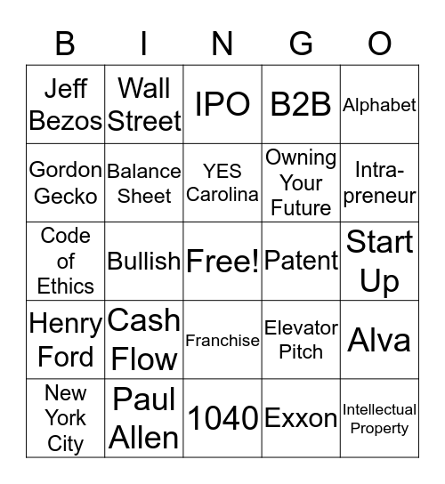 It's Just Business! Bingo Card