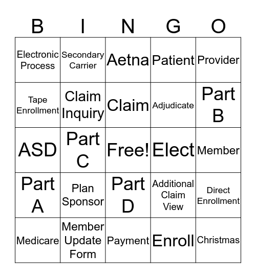 Medicare Direct Bingo Card