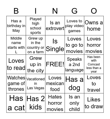 TEAM BANDITS BINGO Card