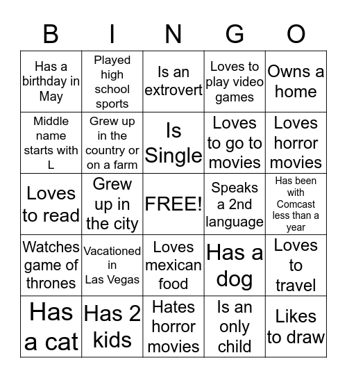 TEAM BANDITS BINGO Card