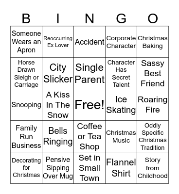 Hallmark Bingo Card
