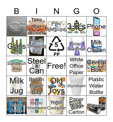 Recycling Bingo Card