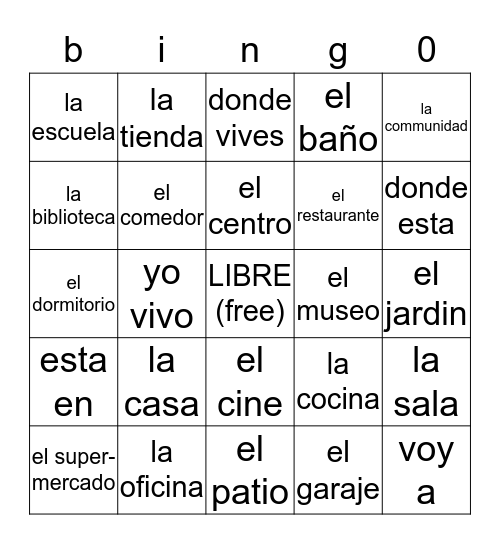 Bingo Card