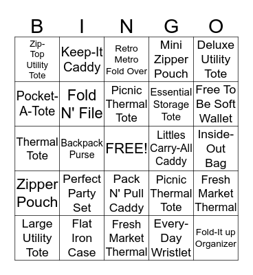THIRTY-ONE  Bingo Card