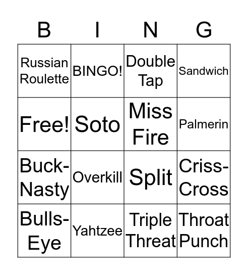 Boxism BINGO Card