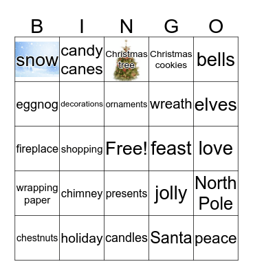 Christmas Bingo! Bingo Card