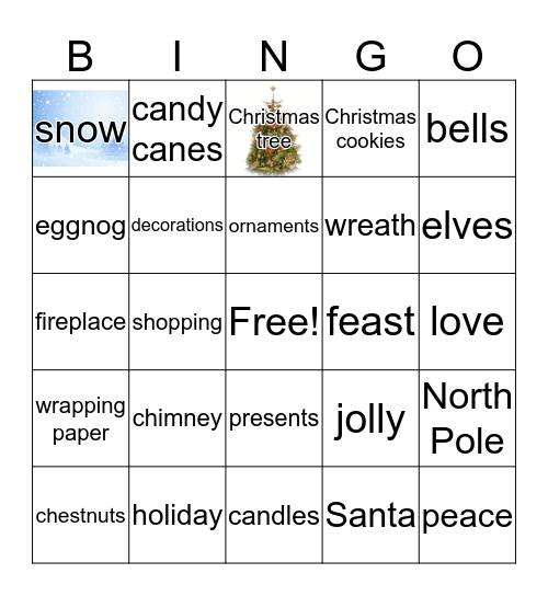 Christmas Bingo! Bingo Card