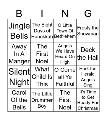 HOLIDAY  Bingo Card