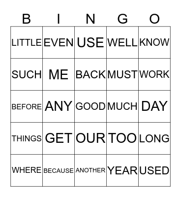 Bingo Card