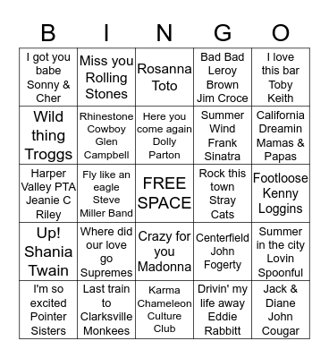 Steve's #3 Bingo Card