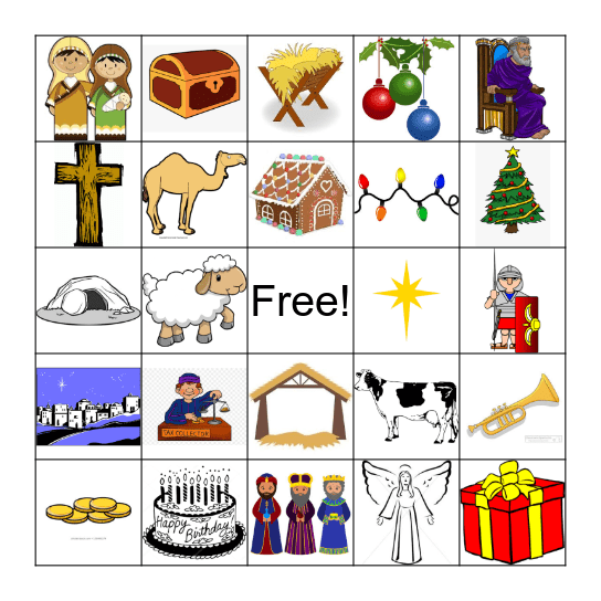 Christmas Celebration Bingo Card