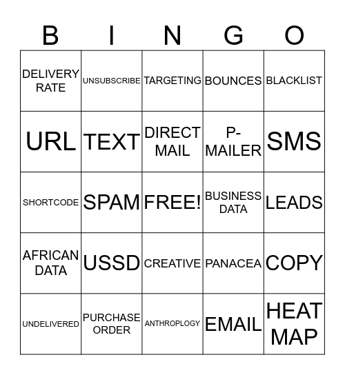 Demographica Bingo Card