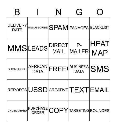 Demographica Bingo Card