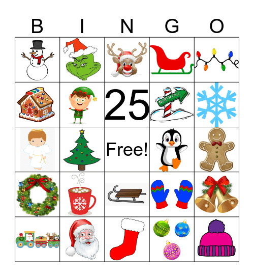 Merry Christmas Bingo Card