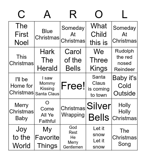 Christmas Bingo Card