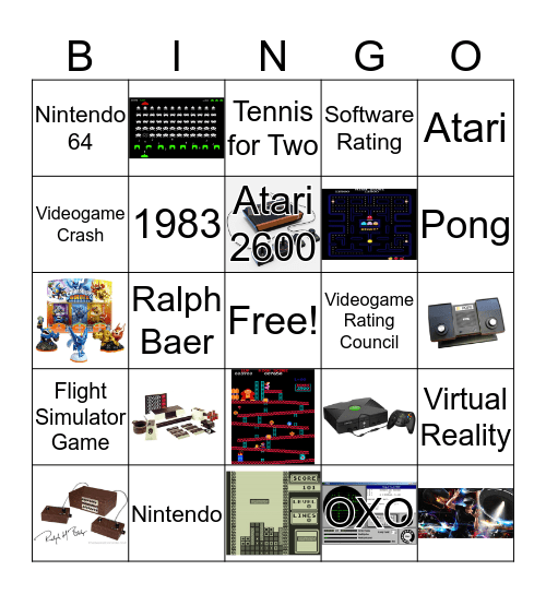 Video Game History Bingo Card
