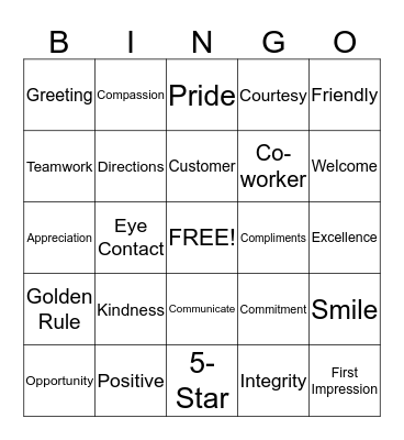 15/5 Rule Bingo Card