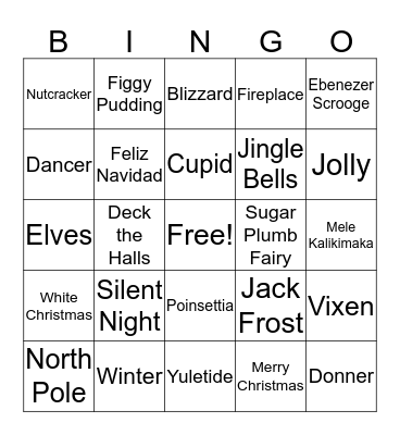 Christmas Bingo Card
