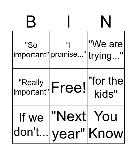 Bingo Card