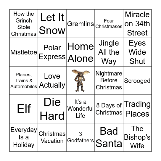 Christmas Bingo! Bingo Card