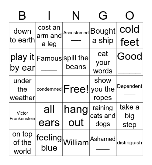 REVIEW BINGO Card