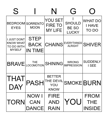 461 AUSSIE FEMALE ARTISTS #1 Bingo Card
