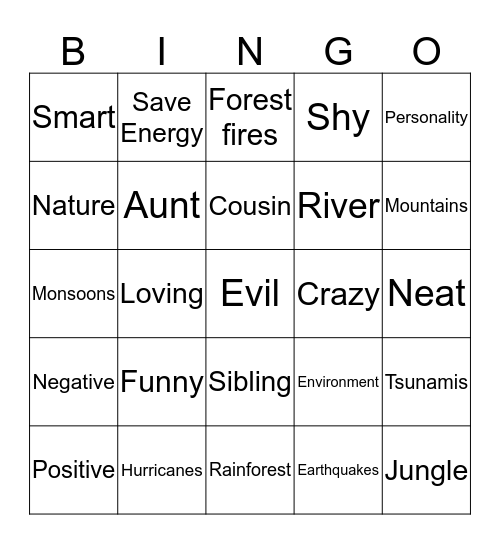 M3 Bingo Card