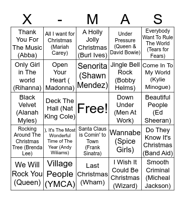 Lorikeet's Christmas Special Bingo Card