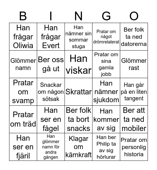 Balingo Bingo Card